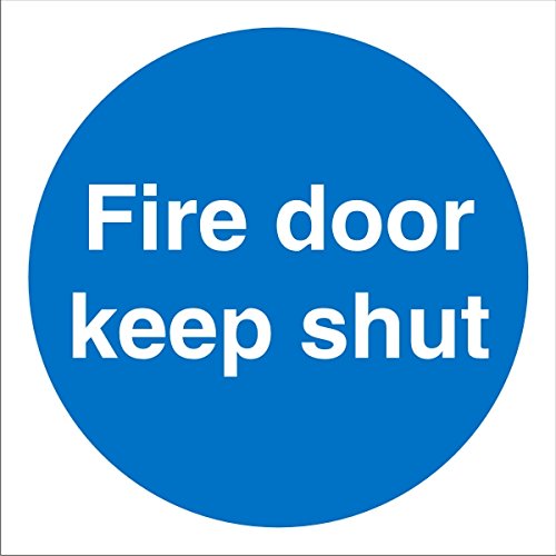 Seco Fire Door Keep Shut Schild 100 mm x 100 mm - 1 mm halbfester Kunststoff von Stewart Superior