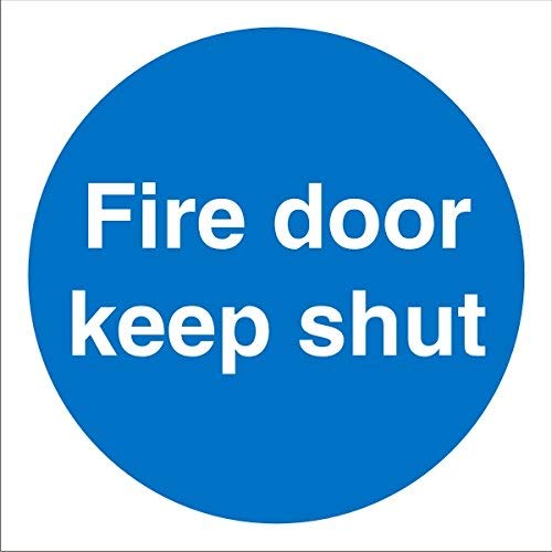 Seco Fire Door Keep Shut Schild 100 mm x 100 mm - 1 mm halbfester Kunststoff von SECO