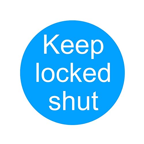 Seco Keep Locked Shut Schild, 100 mm x 100 mm – 1 mm, halbstarrer Kunststoff, Weiß von SECO