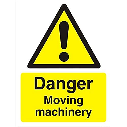 Seco Schild "Danger Moving Machinery", 200 x 300 mm, 1 mm, halbstarrer Kunststoff von Stewart Superior