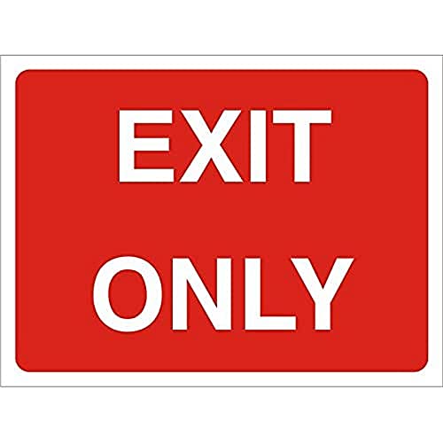 Seco Schild "Exit Only", 600 x 450 mm, 3 mm Schaumstoff-PVC von Stewart Superior