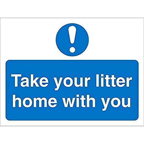 Seco Schild "Take Your Litter Home with You", 300 x 200 mm, 1 mm, halbstarrer Kunststoff von Stewart Superior