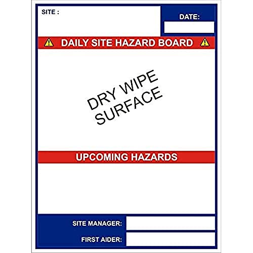 Seco Schild mit Aufschrift "Daily Site Hazard Board", 600 x 800 mm, 3 mm Schaumstoff-PVC von Stewart Superior