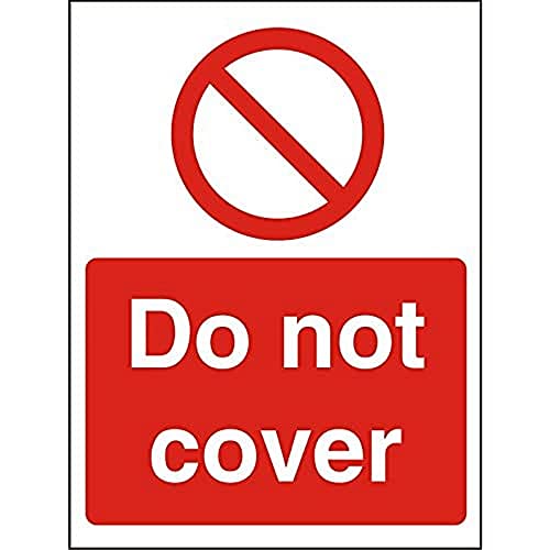 Seco Schild mit Aufschrift "Do Not Cover", 300 mm x 400 mm, 1 mm, halbstarrer Kunststoff von Stewart Superior