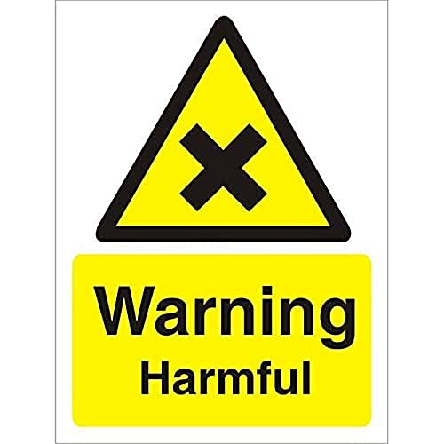 Seco Warnschild "Warning Harmful", 150 mm x 200 mm, 1 mm, halbstarrer Kunststoff von Stewart Superior