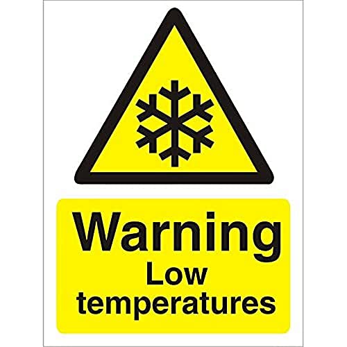 Seco Warnschild mit Aufschrift "Warning Low Temperatures", 200 x 300 mm, 1 mm, halbstarrer Kunststoff von SECO