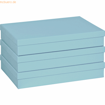 3 x Stewo Geschenkbox 23,5x33x6cm A4 One Colour blau hell von Stewo