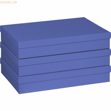 3 x Stewo Geschenkbox 23,5x33x6cm A4 One Colour blau von Stewo