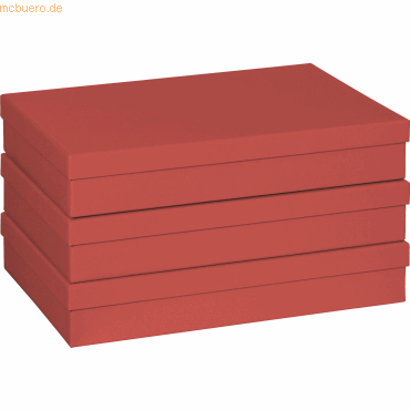 3 x Stewo Geschenkbox 23,5x33x6cm A4 One Colour rot 3 x Stewo Geschenkbox 23,5x33x6cm A4 One Colour rot von Stewo