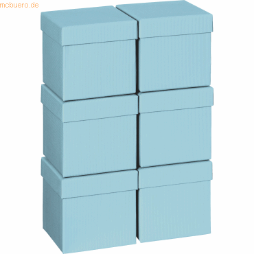 6 x Stewo Geschenkbox 10x10x10cm Cube One Colour blau hell 6 x Stewo Geschenkbox 10x10x10cm Cube One Colour blau hell von Stewo