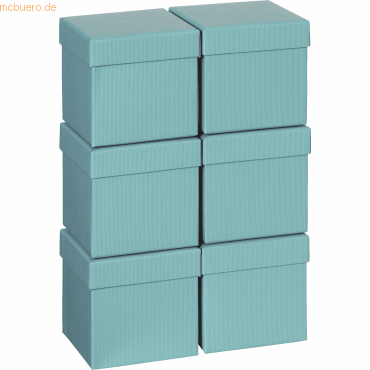 6 x Stewo Geschenkbox 10x10x10cm Cube One Colour türkis 6 x Stewo Geschenkbox 10x10x10cm Cube One Colour türkis von Stewo