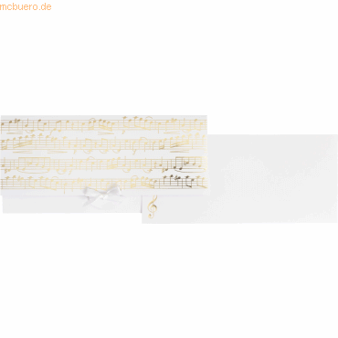 8 x Stewo Gutscheinverpackung 11x23cm Mozart weiß 8 x Stewo Gutscheinverpackung 11x23cm Mozart weiß von Stewo