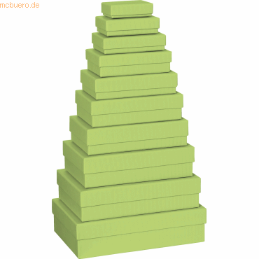 Stewo Geschenkbox One Colour VE=10 Stück Größen sortiert grün hell von Stewo