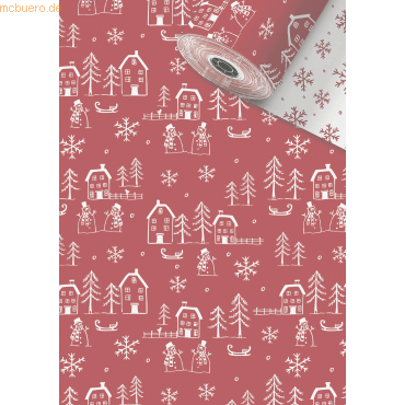 Stewo Geschenkpapierrolle 0,5x250m Island rot Stewo Geschenkpapierrolle 0,5x250m Island rot von Stewo