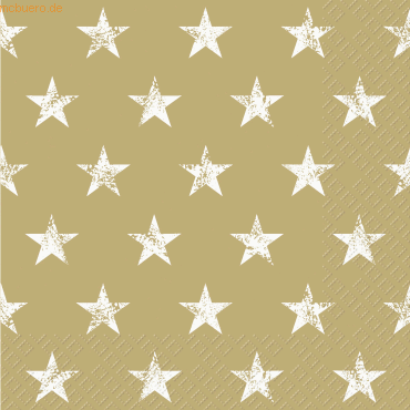 6 x Stewo Servietten 33x33cm VE=20 Stück Seren gold FSC 6 x Stewo Servietten 33x33cm VE=20 Stück Seren gold FSC von Stewo