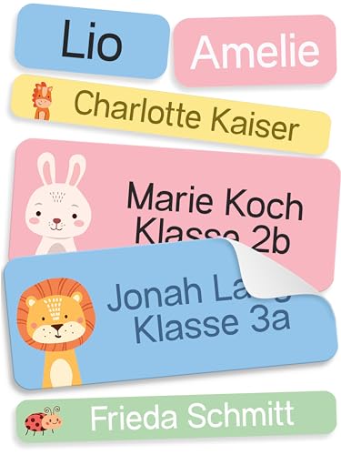 StiKiddo® 145 Stück Namensaufkleber Set für Kinder in der Schule - Personalisierte Aufkleber, Ideal für Stifte & Schulsachen, Made in Germany - Grün von StiKiddo