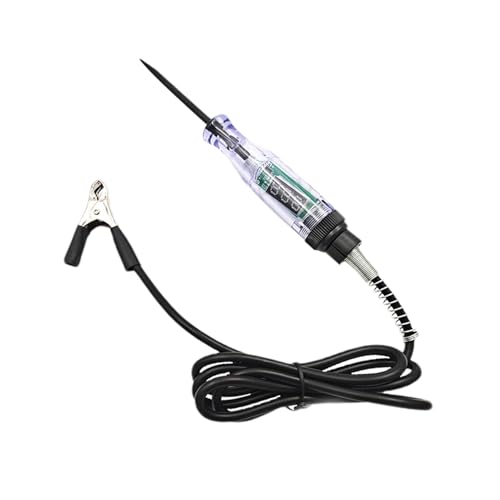 LED-Glühlampen-Kfz-Stromkreistester, Kfz-Prüfleuchte | Elektrischer Teststift | Stahlsonde und Krokodilklemme, Kfz-Spannungsprüfer für Kfz-Sicherungen und Batteriespannung LED-Glühlampen-Kfz-Stromkreistester, Kfz-Prüfleuchte | Elektrischer Teststift | Stahlsonde und Krokodilklemme, Kfz-Spannungsprüfer für Kfz-Sicherungen und Batteriespannung von Stibtmr