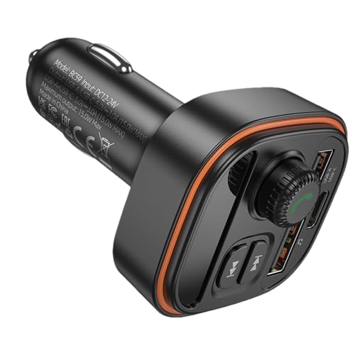 Schnelles Auto -Ladegerät, Auto -Ladegerät -Adapter - Trendiger multifunktionaler Kompakt -Audioadapter - Musik -Stereo -Sender, Handy -Ladegerät für Reisen, LKW, Auto, Fahrzeug Schnelles Auto -Ladegerät, Auto -Ladegerät -Adapter - Trendiger multifunktionaler Kompakt -Audioadapter - Musik -Stereo -Sender, Handy -Ladegerät für Reisen, LKW, Auto, Fahrzeug von Stibtmr