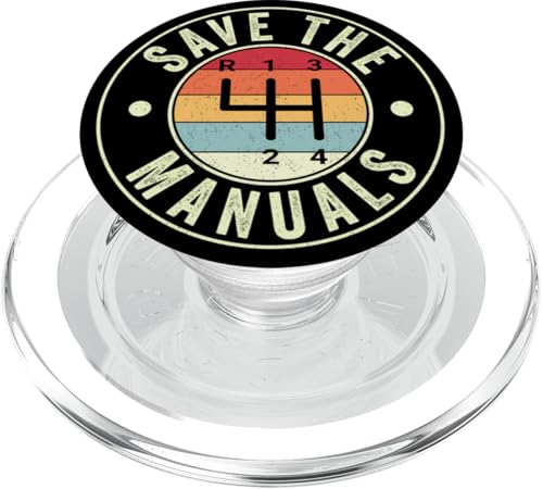 Save The Manuals 4-Gang-Schaltgetriebe, drei Pedale PopSockets PopGrip für MagSafe von Stick Driver Shift Manual Transmission Gear Car
