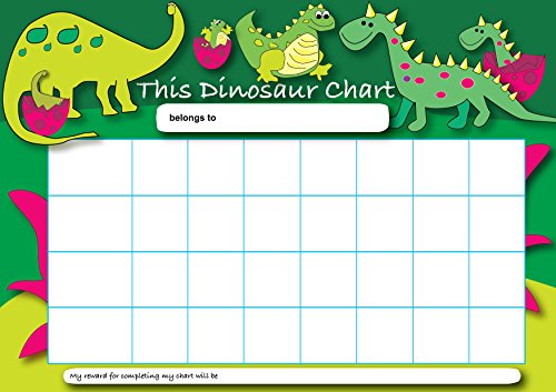 Sticker Solutions – Dinosaurier-Belohnungstafel (DIN-A4) mit 25 Aufklebern von Sticker Solutions