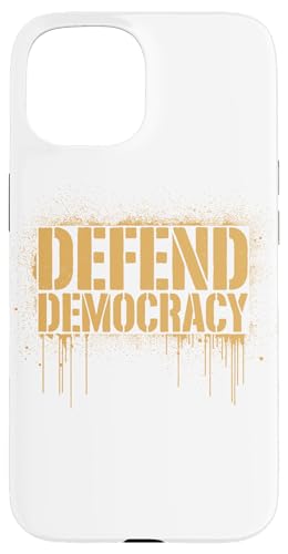 Defend Democracy | Politisches Statement, Protest Hülle für iPhone 15 von StickerPolitics