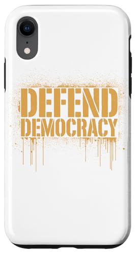 Defend Democracy | Politisches Statement, Protest Hülle für iPhone XR von StickerPolitics
