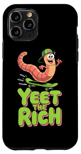 Yeet The Rich Worm | Skateboard, Lustig - Politisch Hülle für iPhone 11 Pro von StickerPolitics