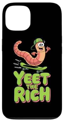 Yeet The Rich Worm | Skateboard, Lustig - Politisch Hülle für iPhone 13 von StickerPolitics
