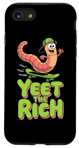 Yeet The Rich Worm | Skateboard, Lustig - Politisch Hülle für iPhone SE (2020) / 7 / 8 von StickerPolitics