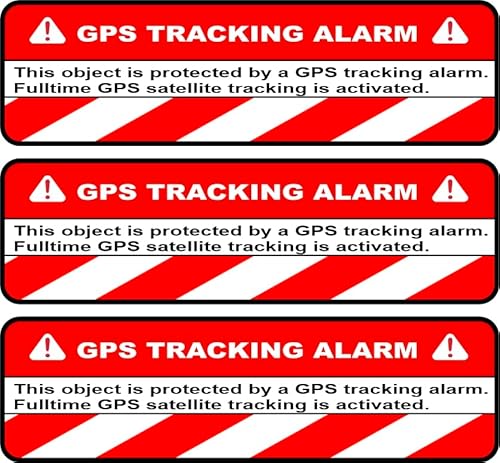 3X GPS Tracking Alarm Aufkleber Fahrrad Motorrad Auto Warnung Diebstahlschutz Tracker gesichert 3X GPS Tracking Alarm Aufkleber Fahrrad Motorrad Auto Warnung Diebstahlschutz Tracker gesichert von Stickerloveshop