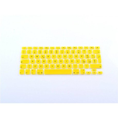 StickersLab - Silikon-Schutzfolie für Tastatur Notebook Apple MacBook Air/PRO mit Buchstaben ITA (Hintergrundfarbe - Gelb) von StickersLab