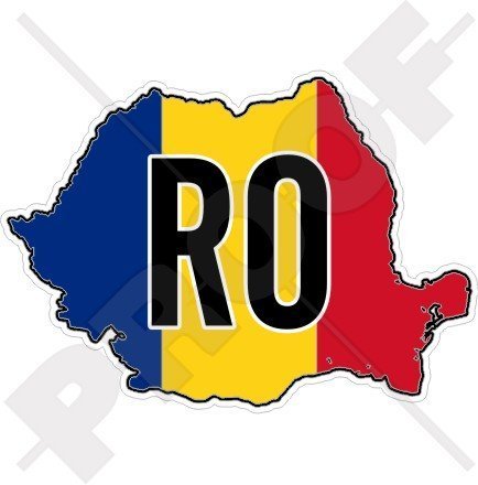 RUMÄNIEN Rumänische Karten-Flagge 120mm Auto & Motorrad Aufkleber, Vinyl Stickers von StickersWorld