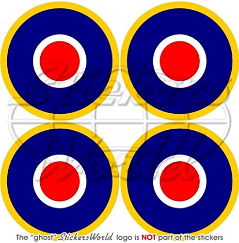 Vinyl-Aufkleber, Motiv: Kokarden des Royal Air Force (Typ C1), 50 mm, 4 Stück von StickersWorld