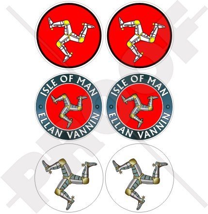 Isle of Man TT Races Manx triskellion 40 mm (40,6 cm) Mobile, Handy Vinyl Mini Sticker, Aufkleber X6 von StickersWorld