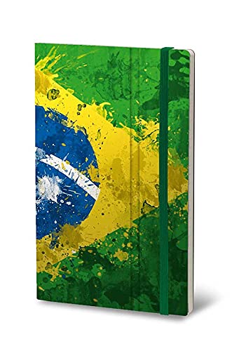 Stifflex Premium HISTORICAL NOTES - Brasil 10 (BRASIL) Notizbuch / 13 x 21 cm /M A5/ Klassisches Notebook Journal Tagebuch Täglichen Notizblock/Hardcover und Elastisch/FSC Zertifiziert/ Hochwertige von Stifflexible