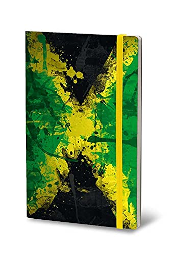 Stifflex Premium HISTORICAL NOTES - No woman, no cry (JAMAICA) / 13 x 21 cm/M A5/ Klassisches Notebook Journal Tagebuch Täglichen Notizblock/Hardcover und Elastisch/FSC Zertifiziert von Stifflexible