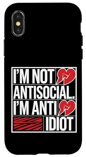 Lustiger Spruch für Introvertierte Hülle für iPhone X/XS von Stille Stärke Humor