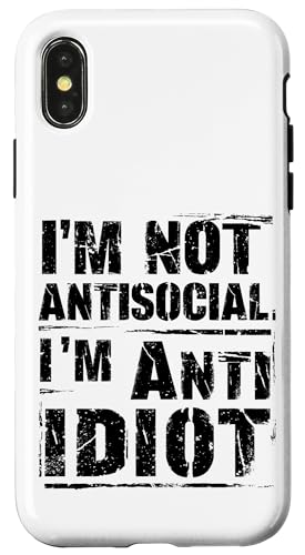 Lustiger Spruch für Introvertierte Hülle für iPhone X/XS von Stille Stärke Humor