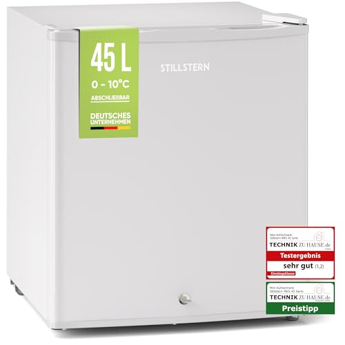 Stillstern Mini Kühlschrank E 45L mit Abtauautomatik, Schloss, Frostfach, Leise, Ideal für Küche, Büro, Schlafzimmer, Hotels und kleine Wohnungen Kühlschrank klein Minibar Getränkekühlschrank Stillstern Mini Kühlschrank E 45L mit Abtauautomatik, Schloss, Frostfach, Leise, Ideal für Küche, Büro, Schlafzimmer, Hotels und kleine Wohnungen Kühlschrank klein Minibar Getränkekühlschrank von Stillstern