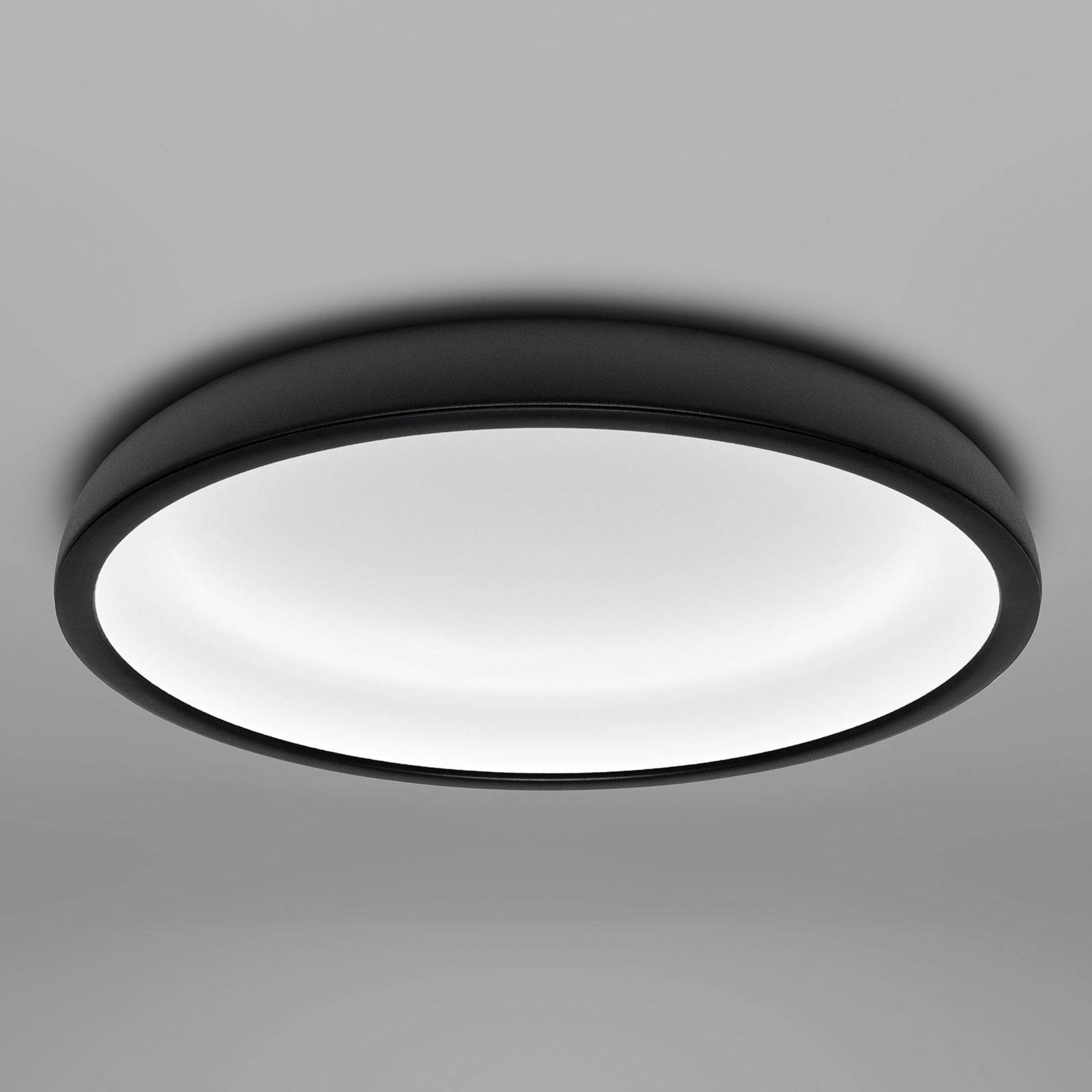 LED-Deckenleuchte Reflexio, Ø 46cm, schwarz LED-Deckenleuchte Reflexio, Ø 46cm, schwarz von Stilnovo