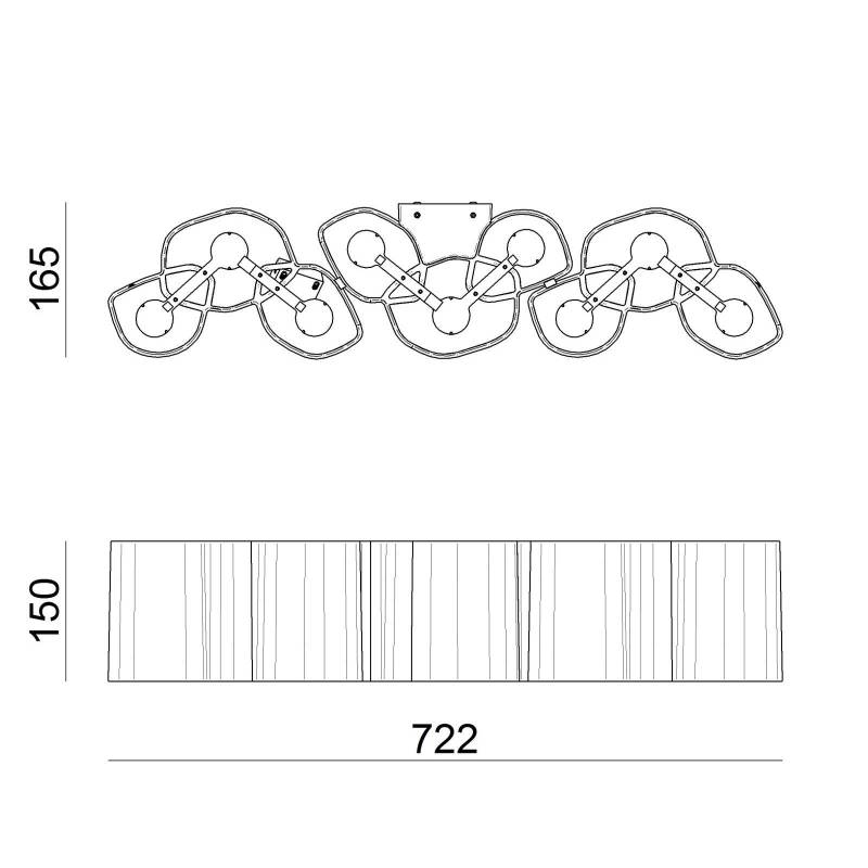 LED-Wandleuchte Honey 72,2 cm, dimmbar von Stilnovo