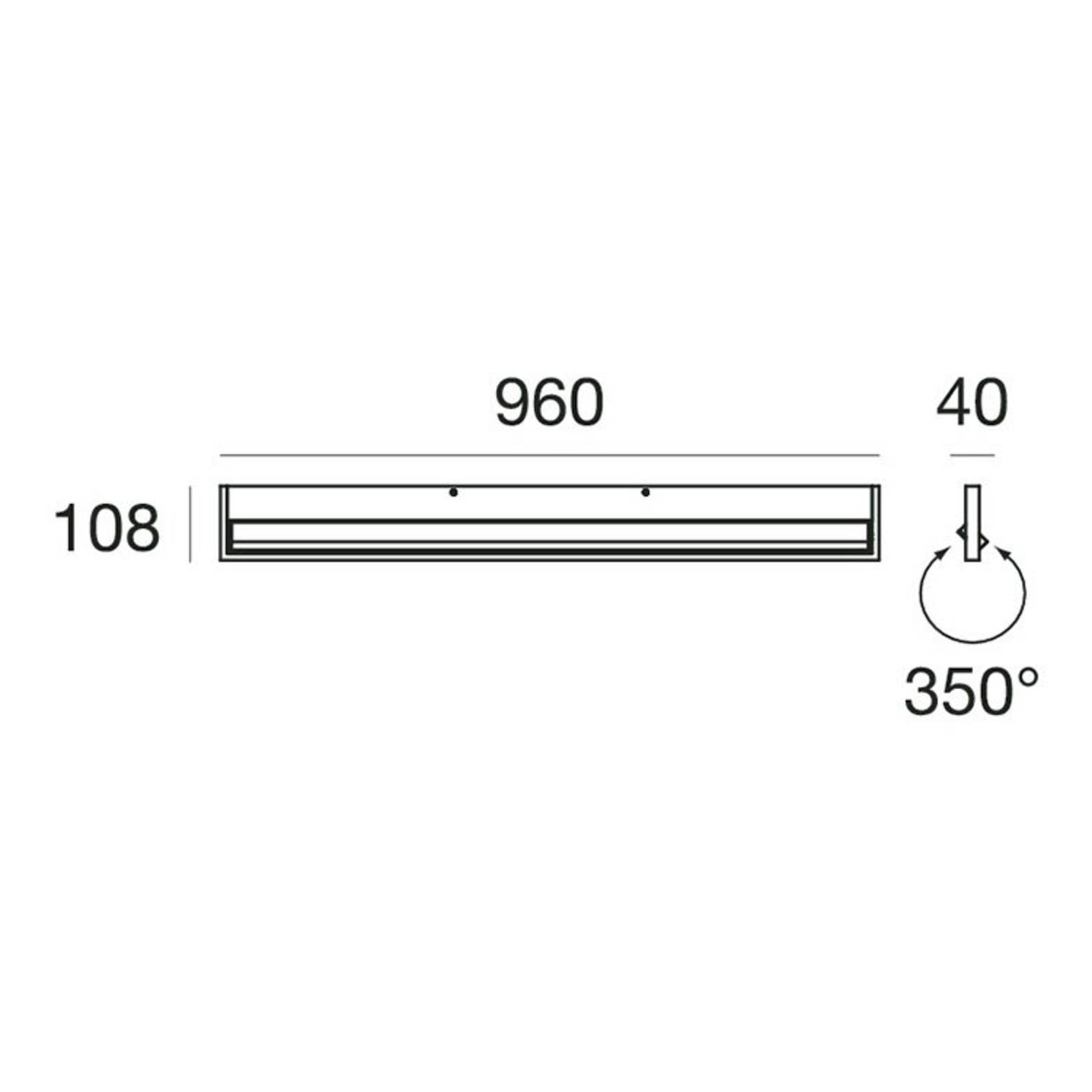 LED-Wandleuchte Tablet W1, Breite 96 cm, weiß von Stilnovo