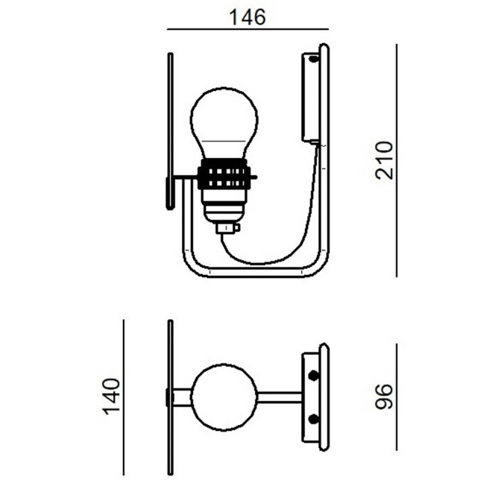 Stilnovo Bugia LED-Wandleuchte, einflammig gelb von Stilnovo