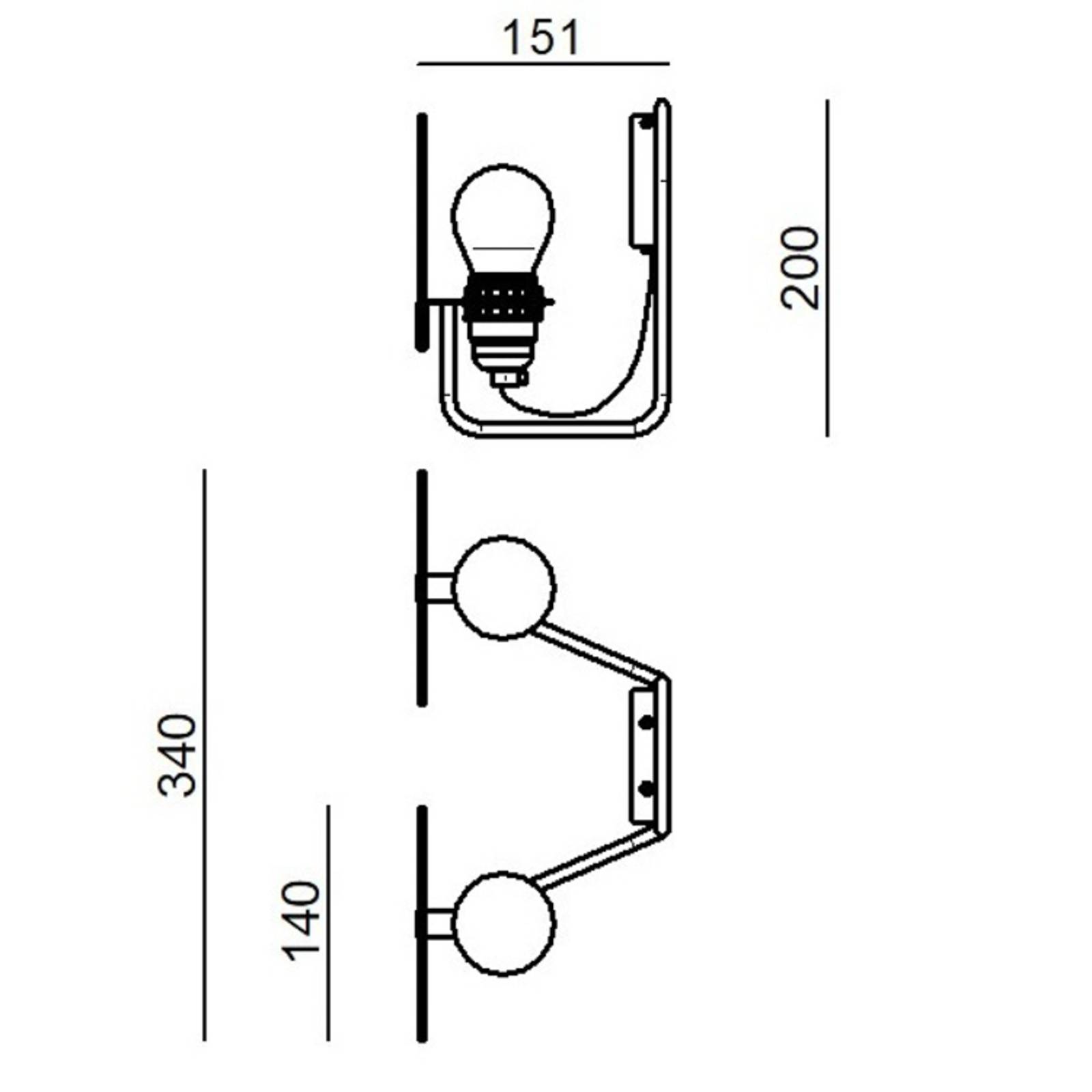 Stilnovo Bugia LED-Wandleuchte zweiflammig gelb von Stilnovo