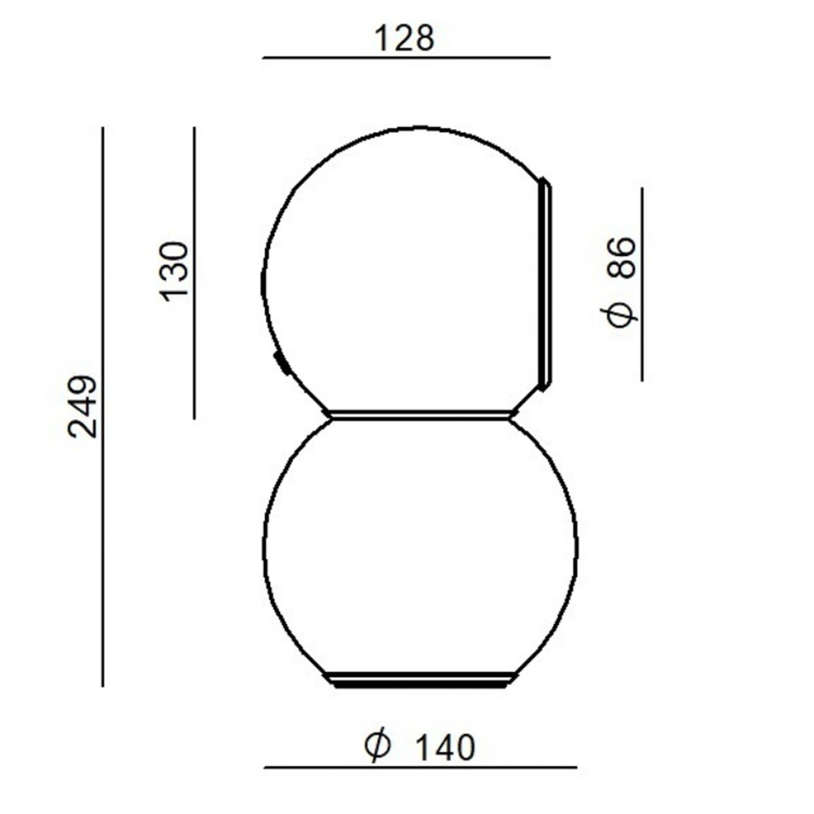 Stilnovo Gravitino LED-Tischlampe, Magnet, schwarz von Stilnovo