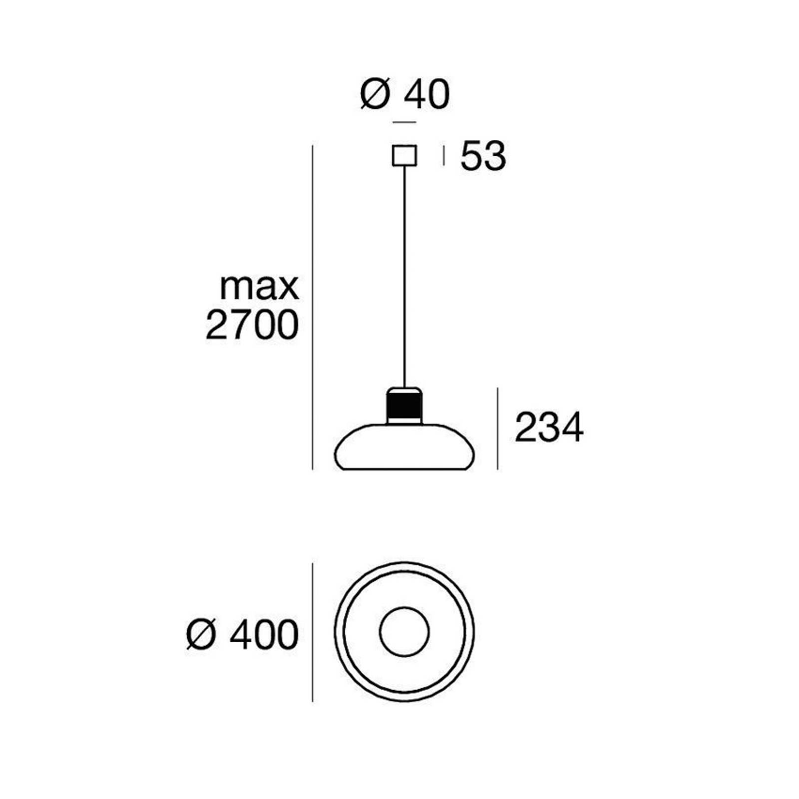 Stilnovo LED-Hängelampe Trepiù, weiß/schwarz, Ø 40 cm Stilnovo LED-Hängelampe Trepiù, weiß/schwarz, Ø 40 cm von Stilnovo