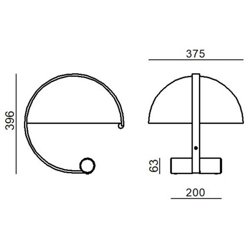 Stilnovo Meta LED-Tischlampe inkl. E27-LED rot von Stilnovo