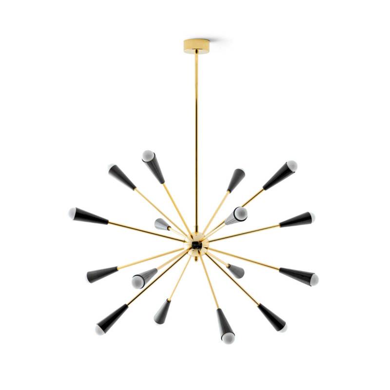Stilnovo Sputnik LED-Hängeleuchte, gold/schwarz von Stilnovo