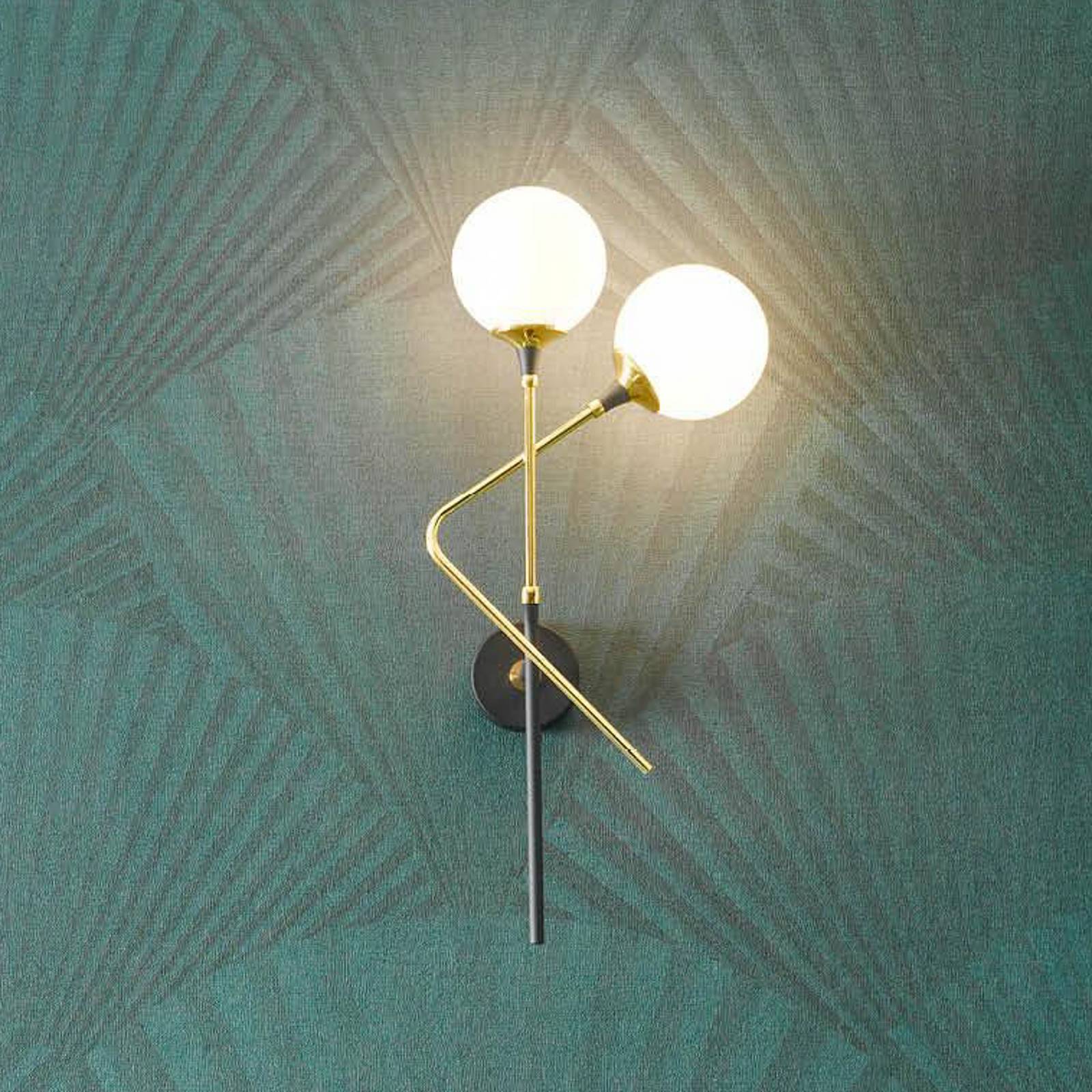 Stilnovo Wandlampe Galassia, goldfarben, 2-flg., oben/links Stilnovo Wandlampe Galassia, goldfarben, 2-flg., oben/links von Stilnovo