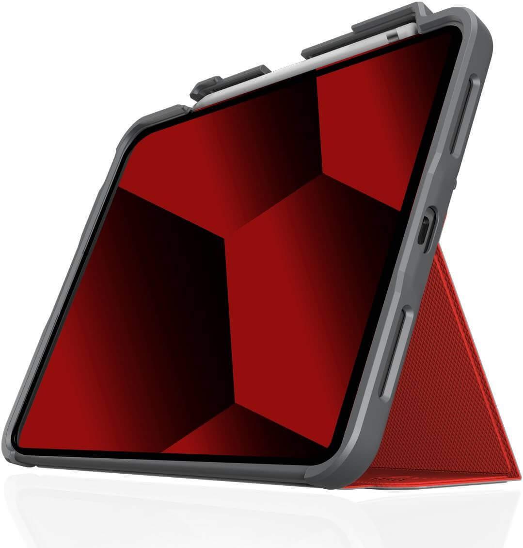 STM Dux Plus Case- Apple iPad 10.9 2022- rot/transparent- bulk- (STM-222-388KX-02) von Stm